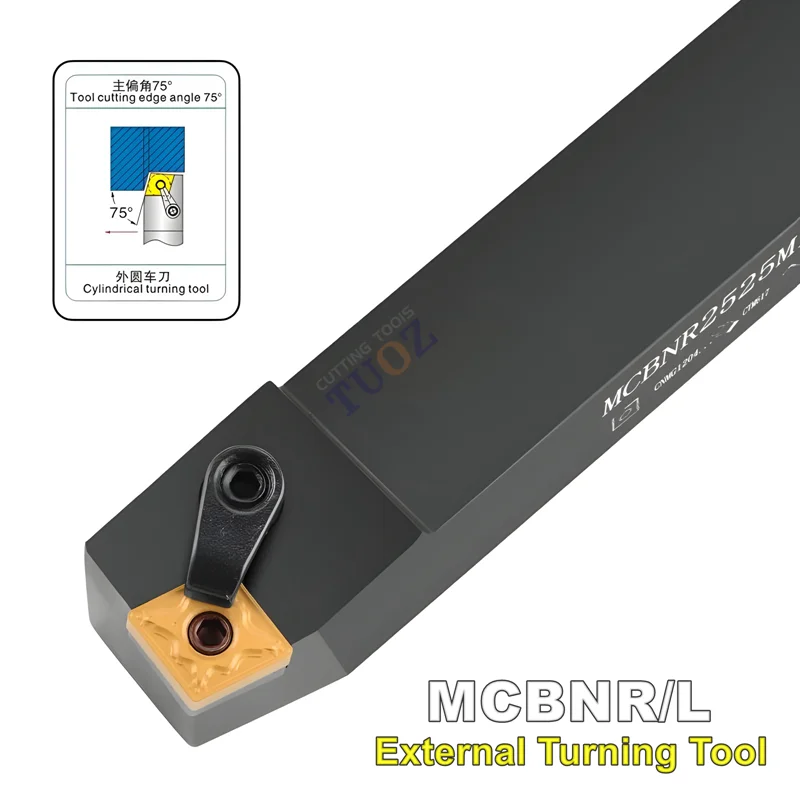 TUOZ MCBNR MCBNL 75 degrees External Turning Tool 1616H12 2020K12 2525M12 3232P16 Cnc Holder Lathe Cutter CNMG 1204/1606 Inserts
TUOZ MCBNR MCBNL 75 degrees External Turning Tool 1616H12 2020K12 2525M12 3232P16 Cnc Holder Lathe Cutter CNMG 1204/1606 Inserts