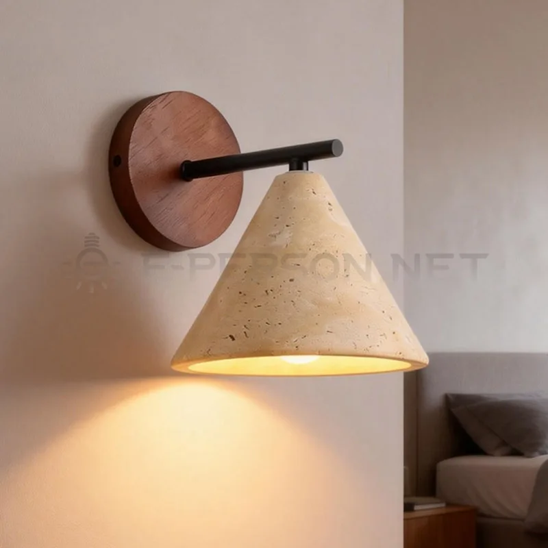 Natural Travertine Stone Wall Light Conical Shade Decorative Indoor Lamp for Bedroom Living Room Ambient Lighting
Natural Travertine Stone Wall Light Conical Shade Decorative Indoor Lamp for Bedroom Living Room Ambient Lighting