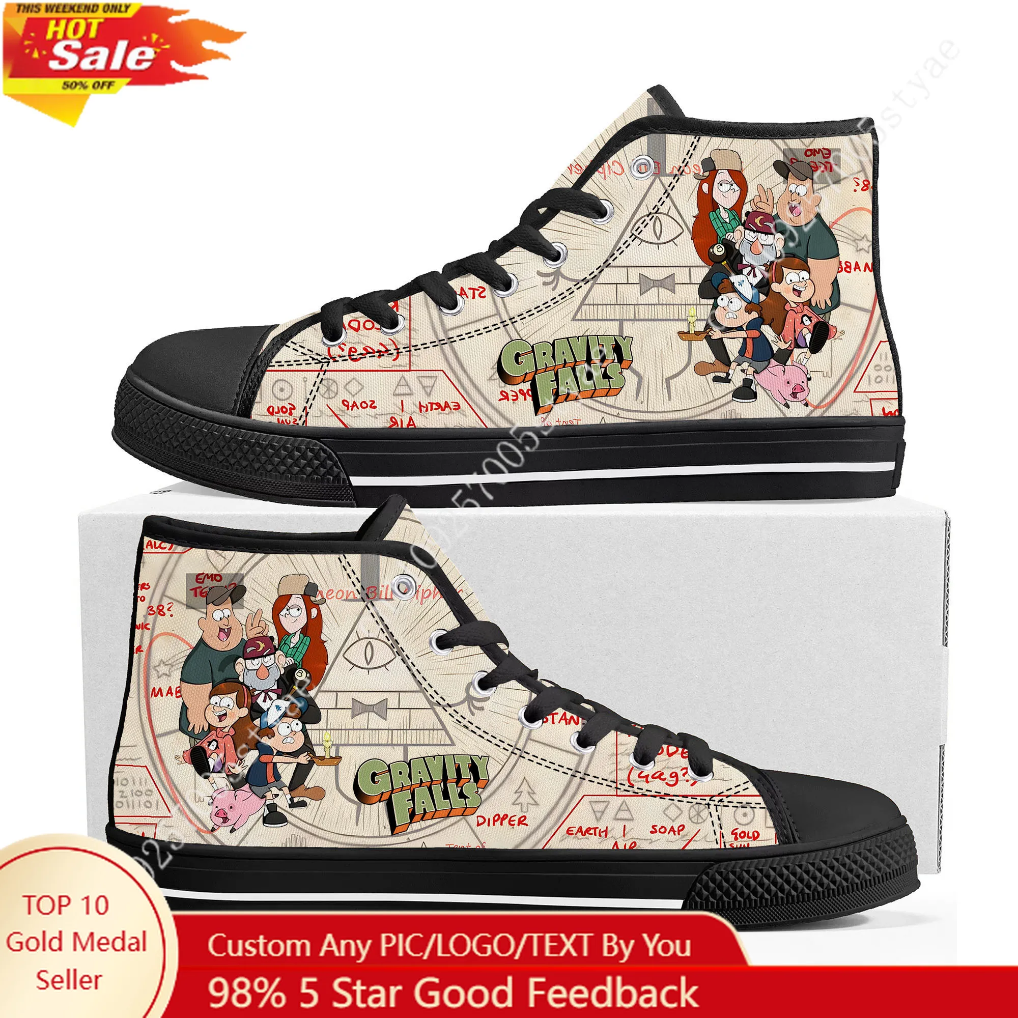 Gravity Falls High Top Sneakers Disney Cartoon Movie DIY Decorate Shoes Design Your Logos Photo Party Holiday Gifts Custom Shoe
Gravity Falls High Top Sneakers Disney Cartoon Movie DIY Decorate Shoes Design Your Logos Photo Party Holiday Gifts Custom Shoe