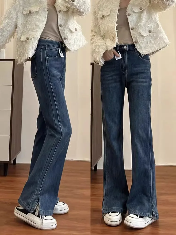 Women's High Waist Flared Jeans Casual Style Long Pants with Slits Cover Hip Pear Shape plus Size Slimming Leggings
Women's High Waist Flared Jeans Casual Style Long Pants with Slits Cover Hip Pear Shape plus Size Slimming Leggings