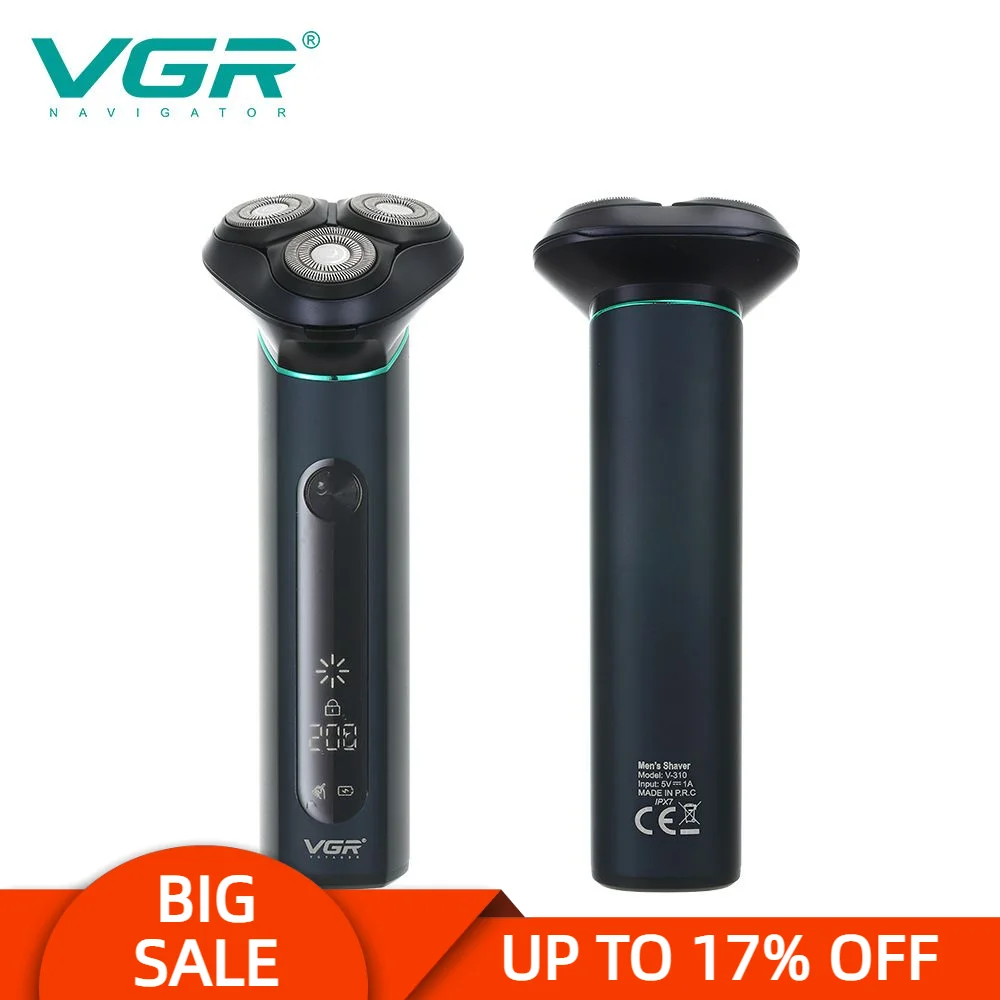 VGR 310 Electric Shaver Professional 3-Head Floating Shaving 1 Key Switch USB Charging Body Washable Razor IPX7 Wash V310
VGR 310 Electric Shaver Professional 3-Head Floating Shaving 1 Key Switch USB Charging Body Washable Razor IPX7 Wash V310