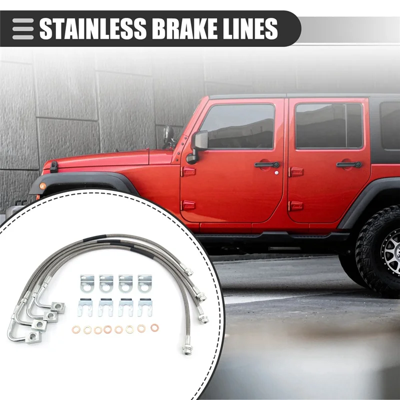 BB-Front & Rear SS Braided Brake Lines For Jeep JK Wrangler 4Inch-6Inch Lift 89716 2007-2018
BB-Front & Rear SS Braided Brake Lines For Jeep JK Wrangler 4Inch-6Inch Lift 89716 2007-2018