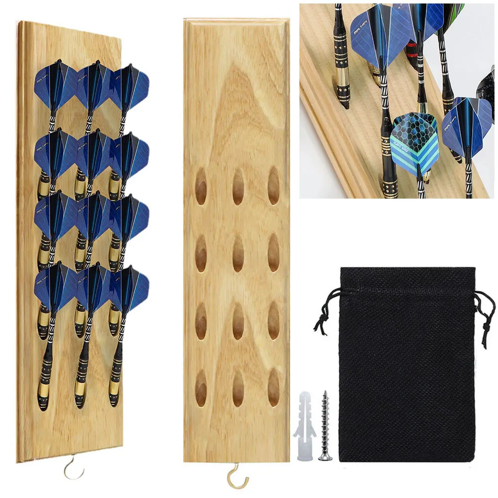 Dart Caddy Solid Wood Wall Mounted Dart Holder/Stand Dart Storage Display Rack Displays 12 Steel/Soft Tip Darts
Dart Caddy Solid Wood Wall Mounted Dart Holder/Stand Dart Storage Display Rack Displays 12 Steel/Soft Tip Darts