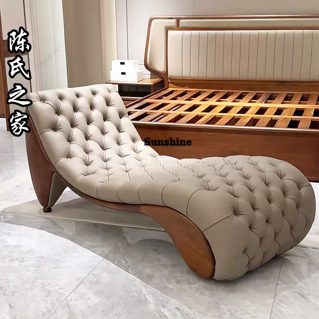 Bedroom home new Chinese style, solid wood chaise longue chair, sofa, simple and modern
Bedroom home new Chinese style, solid wood chaise longue chair, sofa, simple and modern