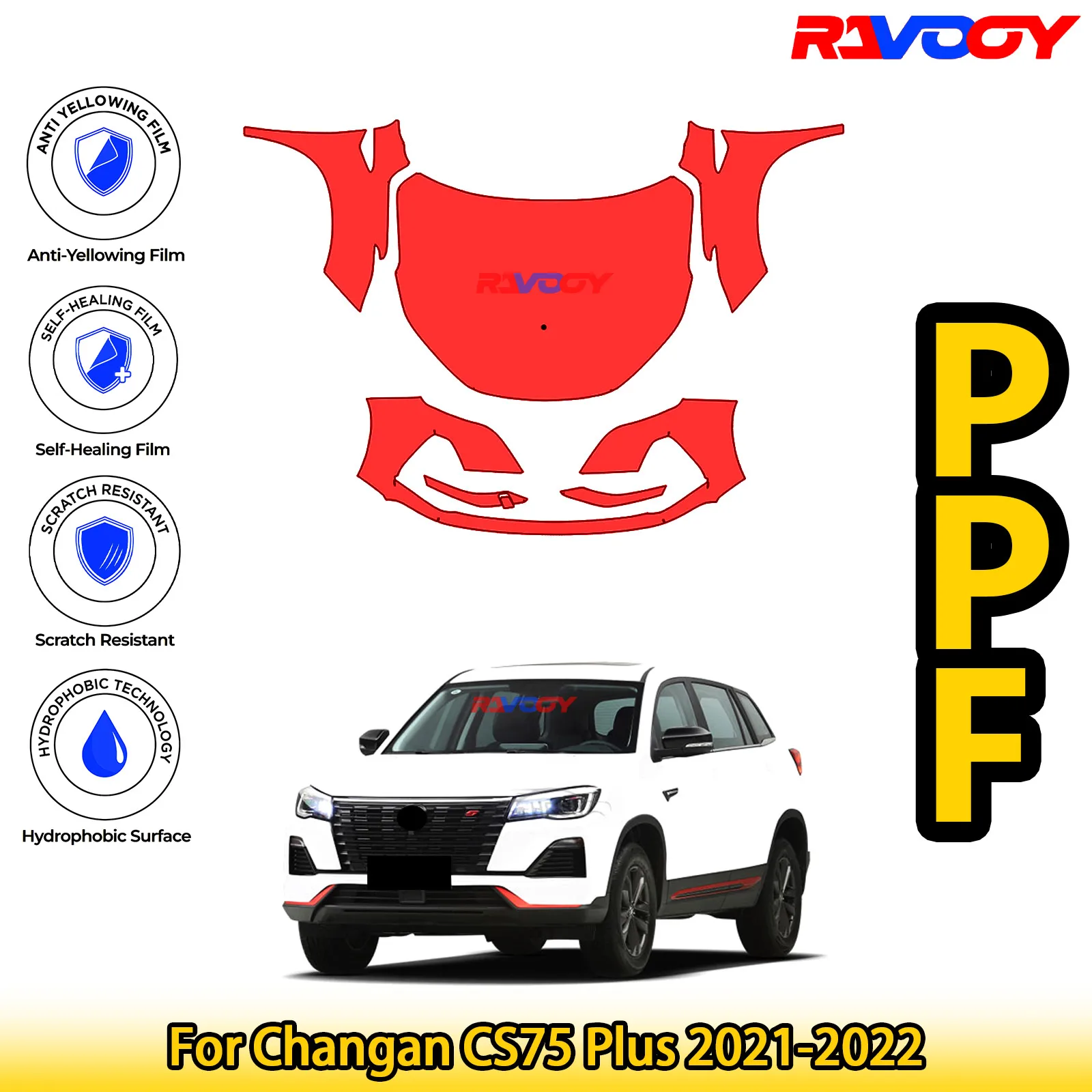 For Changan CS75 Plus 2021-2022 Glossy Matte Black Precut front PPF Kit Paint Protection Film
For Changan CS75 Plus 2021-2022 Glossy Matte Black Precut front PPF Kit Paint Protection Film