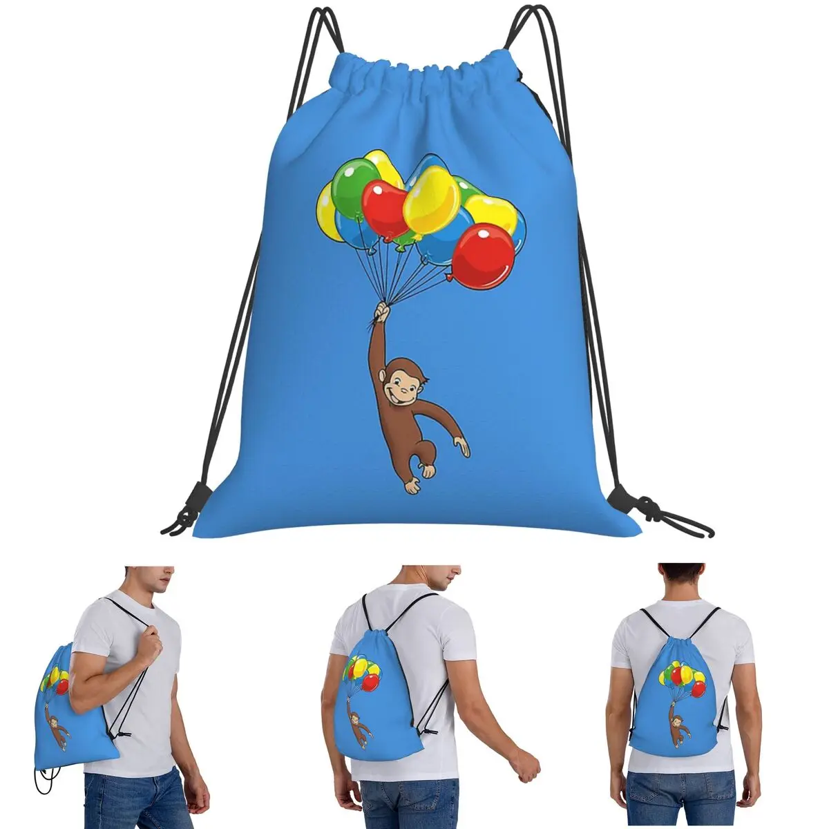 Рюкзаки Curious George с воздушными шарами, многофункциональные портативные сумки на шнурке, сумка для обуви, сумки для книг для студентов-путешествий
Рюкзаки Curious George с воздушными шарами, многофункциональные портативные сумки на шнурке, сумка для обуви, сумки для книг для студентов-путешествий