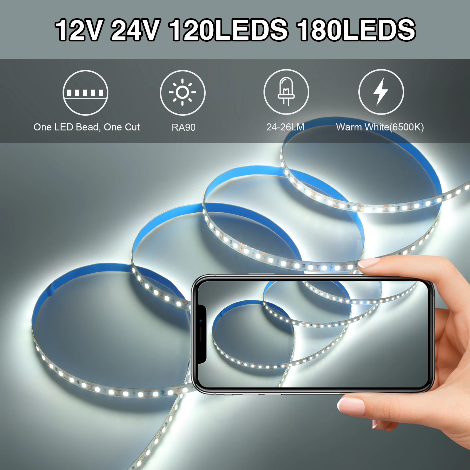 DC 12V 24V LED Strip PCB 8MM SMD 2835 120LEDS 180LEDS 1 LED Cut Warm/Natural White IP20 RA90 LED Light For Home Decor
DC 12V 24V LED Strip PCB 8MM SMD 2835 120LEDS 180LEDS 1 LED Cut Warm/Natural White IP20 RA90 LED Light For Home Decor