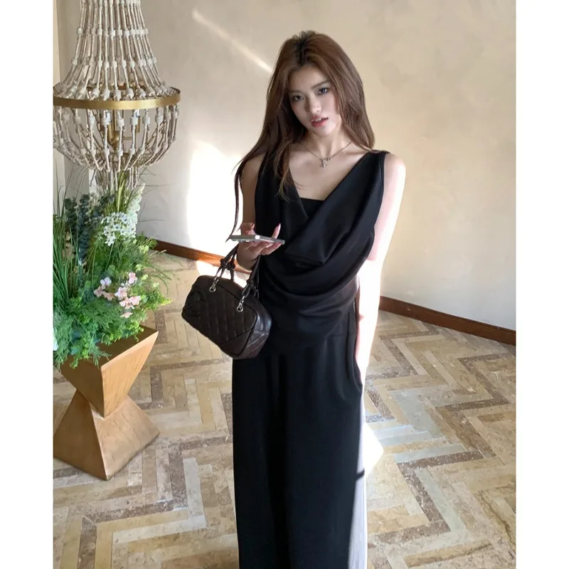 Casual Suit Women's Spring/Summer Swing Collar Camisole Top High Waist Wide Leg Long Pants Two-piece Set Fashion Female Clothes
Casual Suit Women's Spring/Summer Swing Collar Camisole Top High Waist Wide Leg Long Pants Two-piece Set Fashion Female Clothes
