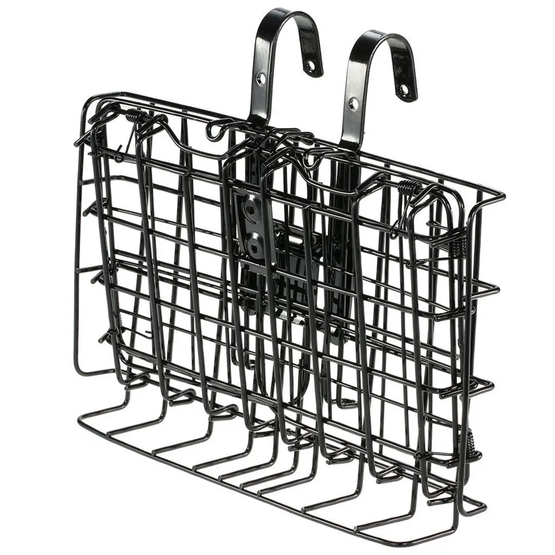Foldable Metal Wire Black Bike Basket Front Rear Mount Foldable Bicycle Basket Sturdy Durable for Mountain Bikes
Foldable Metal Wire Black Bike Basket Front Rear Mount Foldable Bicycle Basket Sturdy Durable for Mountain Bikes