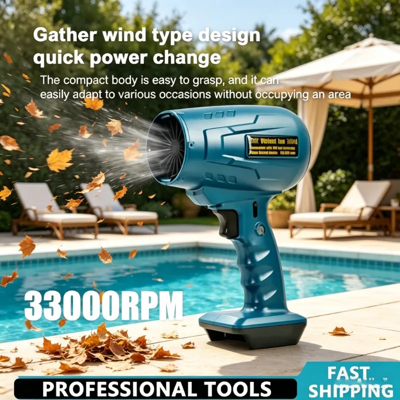 33000RPM Brushless Violent Fan 18V Battery Powered Handheld Turbo Air Blower Air Duster Car Dryer Power Tool
33000RPM Brushless Violent Fan 18V Battery Powered Handheld Turbo Air Blower Air Duster Car Dryer Power Tool