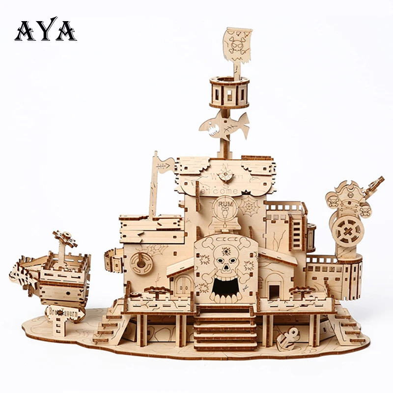 3D деревянный конструктор «Пиратский таверна»: набор для сборки модели дома, игрушка-подарок для детей и взрослых, декор для дома и комнаты
3D деревянный конструктор «Пиратский таверна»: набор для сборки модели дома, игрушка-подарок для детей и взрослых, декор для дома и комнаты
