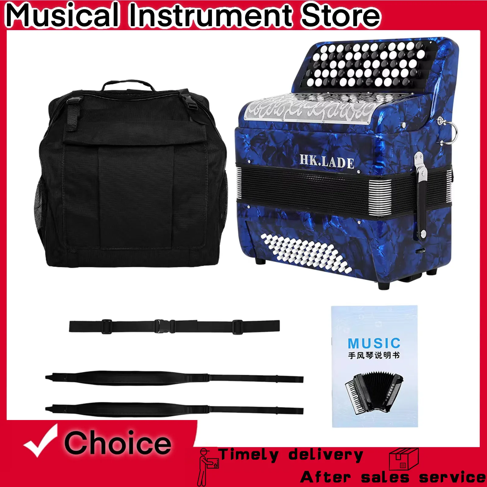 HK · LADE AH-240 Accordion 62 Keys 60 Bass Key Button Blue Professional Bayan Accordion Keyboard Instruments And Accessories
HK · LADE AH-240 Accordion 62 Keys 60 Bass Key Button Blue Professional Bayan Accordion Keyboard Instruments And Accessories