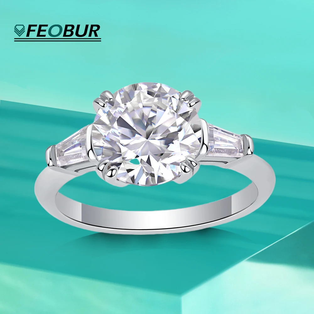 GRA Certified 3ct Moissanite Engagement Ring for Women Trapezoid Round Cut Lab Diamond Wedding Band 925 Sterling Silver Jewelry
GRA Certified 3ct Moissanite Engagement Ring for Women Trapezoid Round Cut Lab Diamond Wedding Band 925 Sterling Silver Jewelry