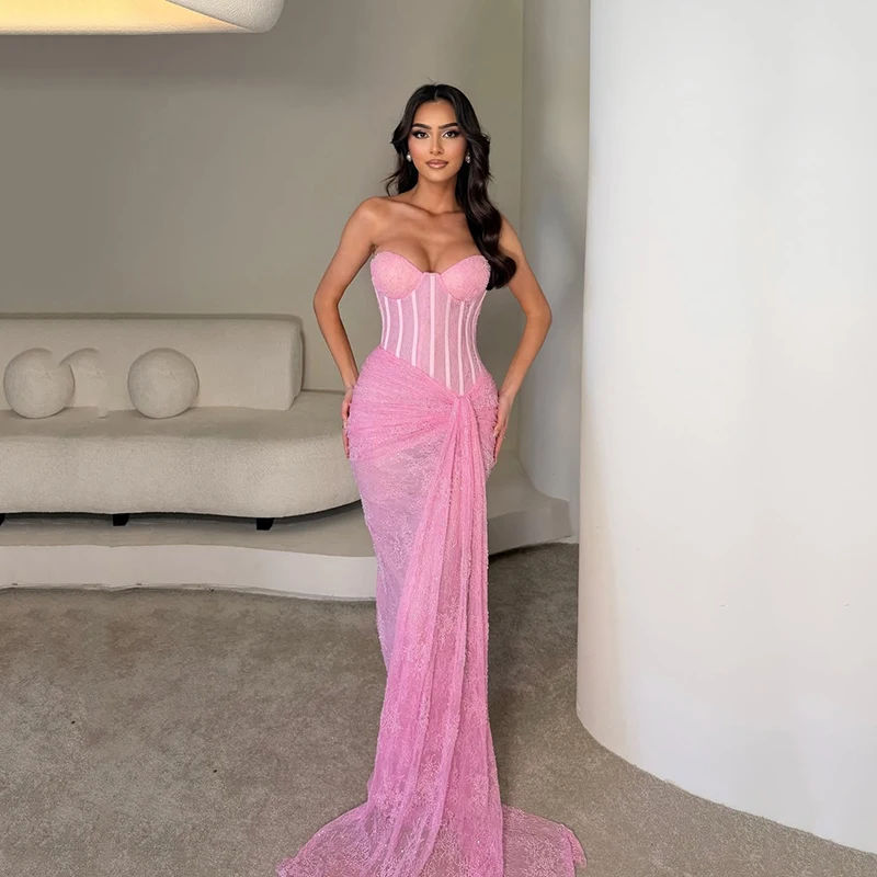 Thinyfull 2026 Lace Mermaid Prom Evening Dresses Sexy Sweetheart Sleeveless Maxi Party Dress Night Cocktail Prom Gown Customized
Thinyfull 2026 Lace Mermaid Prom Evening Dresses Sexy Sweetheart Sleeveless Maxi Party Dress Night Cocktail Prom Gown Customized