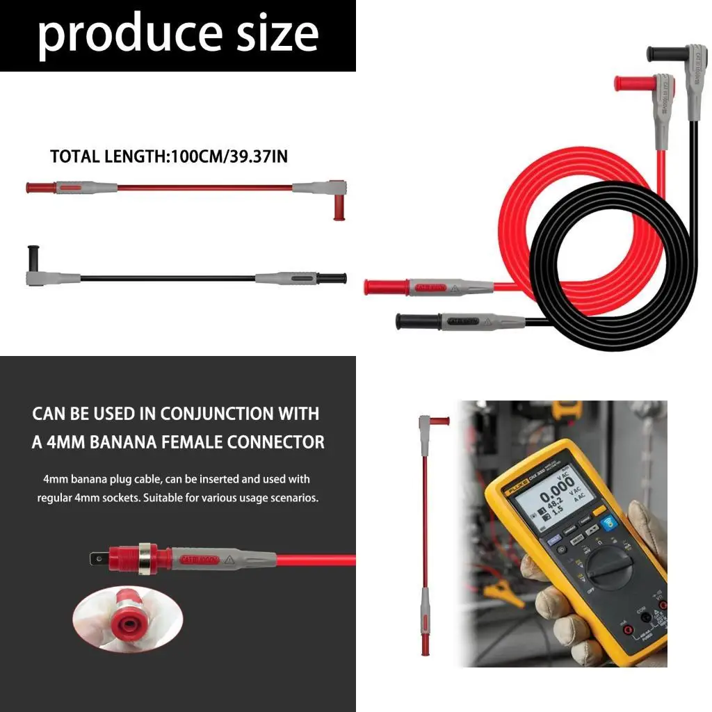 652F 4mm Universal Test Leads Heat Resistant PVC Insulation Strong Banana Plugs Test Leads Set for Digital Multimeters Use
652F 4mm Universal Test Leads Heat Resistant PVC Insulation Strong Banana Plugs Test Leads Set for Digital Multimeters Use