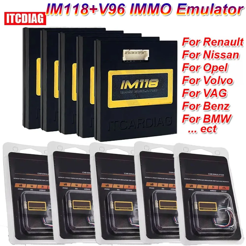 5/10/15/20 Pcs V96 & ITCARDIAG IM118 IMMO Off Emulator ( K-LINE/ CANBUS ) Car Emulator Immobiliser/ESL/ELV/Airbag/Tacho
5/10/15/20 Pcs V96 & ITCARDIAG IM118 IMMO Off Emulator ( K-LINE/ CANBUS ) Car Emulator Immobiliser/ESL/ELV/Airbag/Tacho