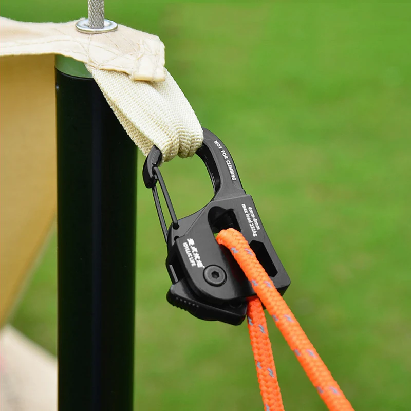 Aluminum Alloy Tent Rope Tensioner, Heavy Duty Cord Adjuster, Anti-Slip Tarp Guyline Fastener for Camping
Aluminum Alloy Tent Rope Tensioner, Heavy Duty Cord Adjuster, Anti-Slip Tarp Guyline Fastener for Camping