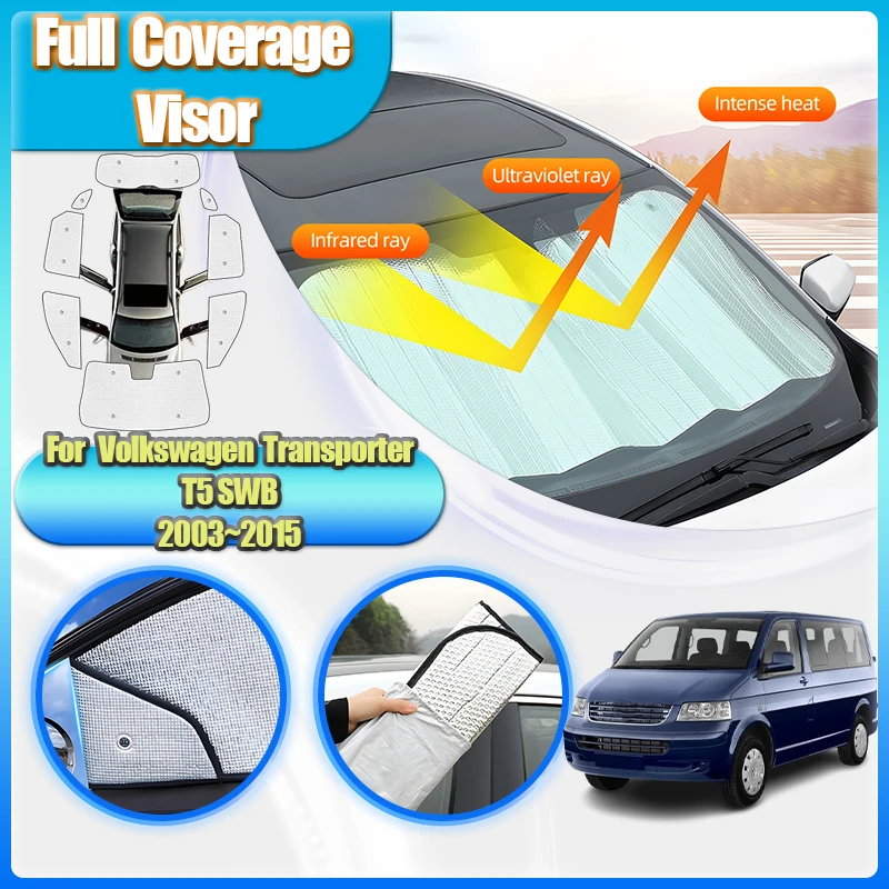 For Volkswagen VW Transporter Caravelle Multivan Doubleback T5 SWB 2003~2015 Sun Visors Car Full Sunshade Window Car Accessories
For Volkswagen VW Transporter Caravelle Multivan Doubleback T5 SWB 2003~2015 Sun Visors Car Full Sunshade Window Car Accessories