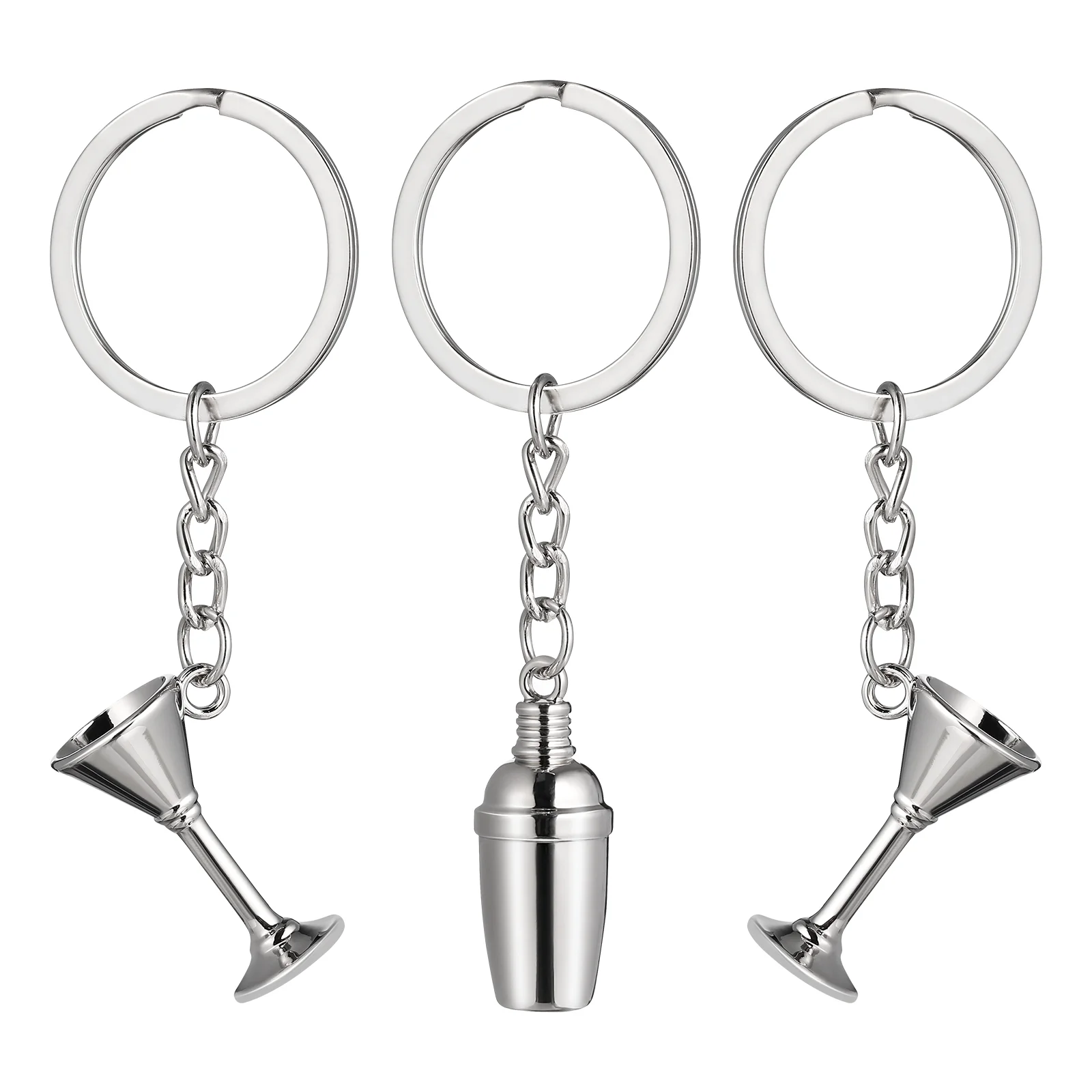 3 Pcs Keyring Chain Alloy Chains Girls Bag Pendants Goblet Cocktail Shaker Rings Mother
3 Pcs Keyring Chain Alloy Chains Girls Bag Pendants Goblet Cocktail Shaker Rings Mother