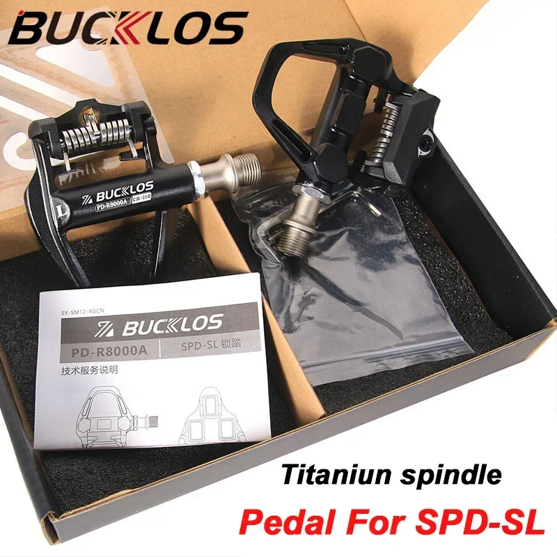 BUCKLOS Road Bike Pedal Sealed Bearing Bicycle Pedals Self-Locking for SPD-SL with Locking Plate 6 Degree Cleat Cycling Parts
BUCKLOS Road Bike Pedal Sealed Bearing Bicycle Pedals Self-Locking for SPD-SL with Locking Plate 6 Degree Cleat Cycling Parts