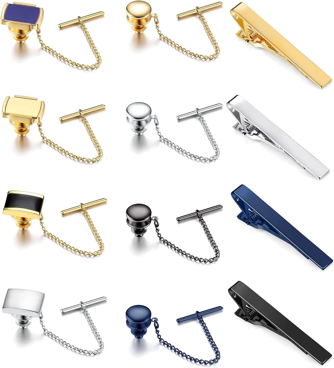 Tie Tacks for Men Tie Bar Clip for Regular Ties Necktie Mens Tie Tacks Clutch with Chain for Wedding Business Tie Pin Clips
Tie Tacks for Men Tie Bar Clip for Regular Ties Necktie Mens Tie Tacks Clutch with Chain for Wedding Business Tie Pin Clips