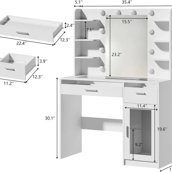 //Hot Selling Modern Multifunctional Light Dressing Table With LED Mirror Large Capacity Storage Bedroom Makeup Vanity Desk
//Hot Selling Modern Multifunctional Light Dressing Table With LED Mirror Large Capacity Storage Bedroom Makeup Vanity Desk