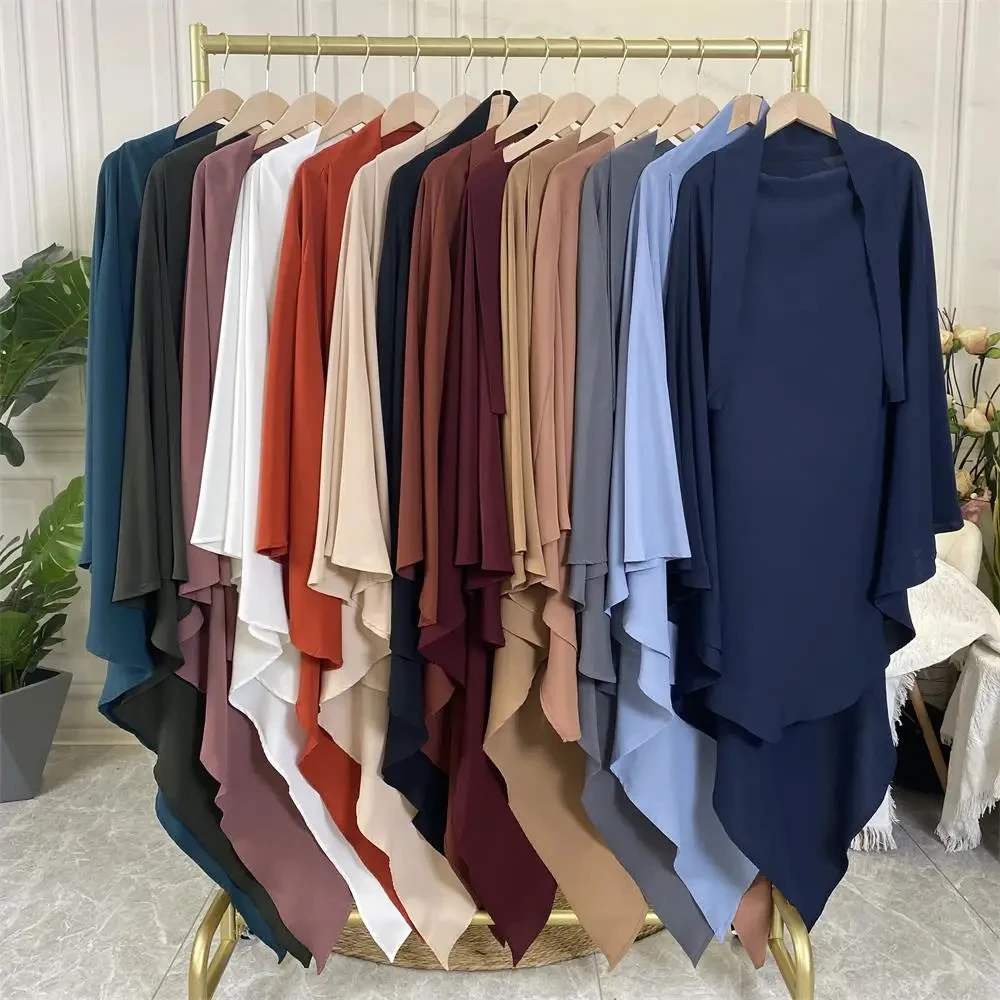 One Layers Long Khimar Hijab Tie Back Islamic Veil for Women Dubai Turkey Headscarf Muslim Scarf Shawls Prayer Clothing Ramadan
One Layers Long Khimar Hijab Tie Back Islamic Veil for Women Dubai Turkey Headscarf Muslim Scarf Shawls Prayer Clothing Ramadan
