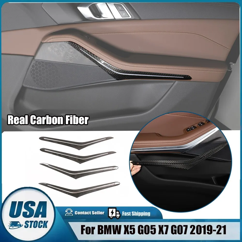 4PCS Real Carbon Fiber Car Door Armrest Ambient Light Trim Stickers Interior Accessories for BMW X5 G05 X5M X7 G07 2020-2025
4PCS Real Carbon Fiber Car Door Armrest Ambient Light Trim Stickers Interior Accessories for BMW X5 G05 X5M X7 G07 2020-2025