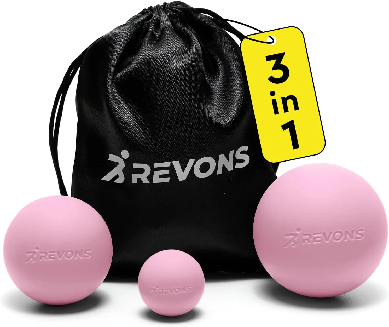 3-in-1 Massage Ball Set for Myofascial Release, Back Pain Relief, Trigger Point Therapy, Muscle Recovery - Pink
3-in-1 Massage Ball Set for Myofascial Release, Back Pain Relief, Trigger Point Therapy, Muscle Recovery - Pink