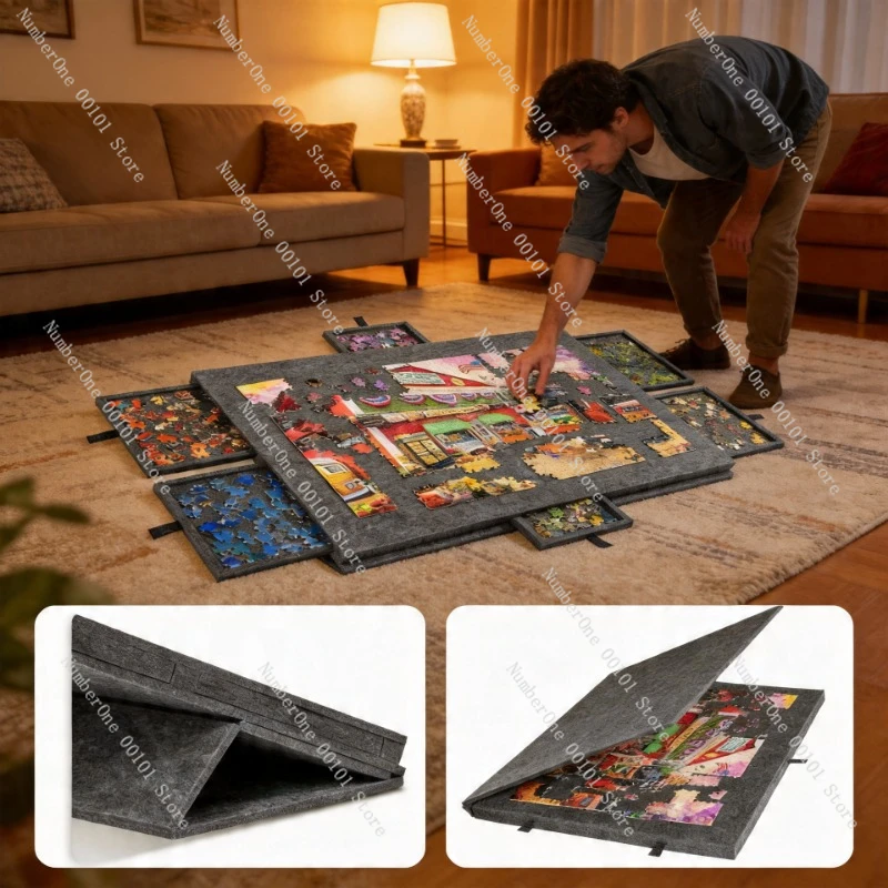 Multi-functional Jigsaw Puzzle Board Large Capacity Storage Desk with Cover 1000 Piece Game Accessory
Multi-functional Jigsaw Puzzle Board Large Capacity Storage Desk with Cover 1000 Piece Game Accessory