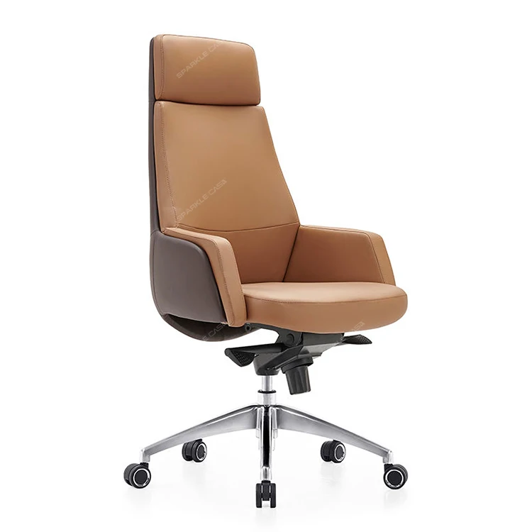 SPARKLE High-end ergonomic boss chair office furniture modern orange leather office chair
SPARKLE High-end ergonomic boss chair office furniture modern orange leather office chair