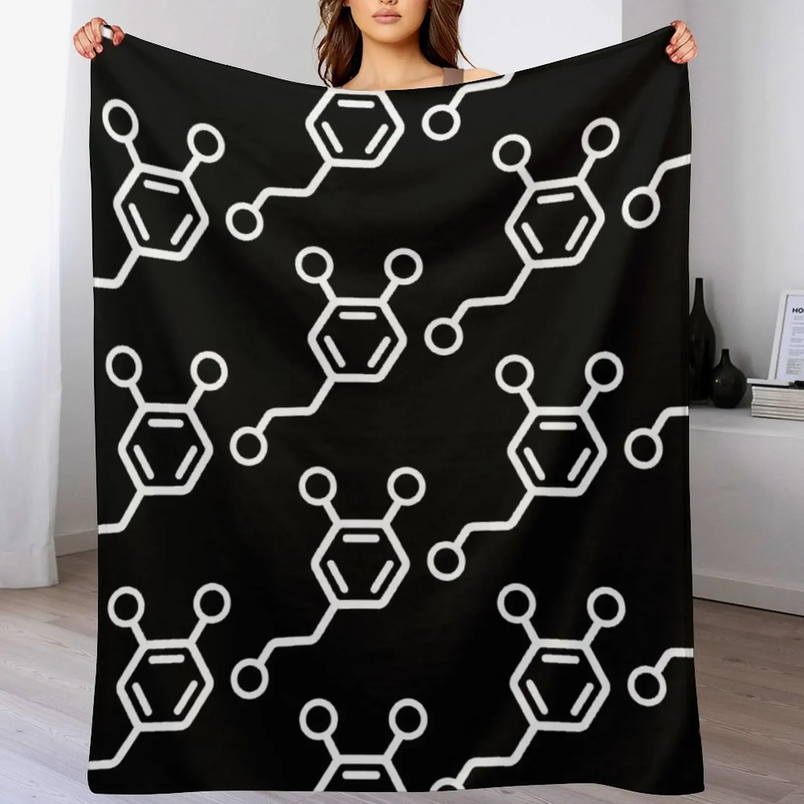 Big White Dopamine Molecule Pattern Throw Blanket Elegant Warm Throw Blanket for Hotel Home
Big White Dopamine Molecule Pattern Throw Blanket Elegant Warm Throw Blanket for Hotel Home