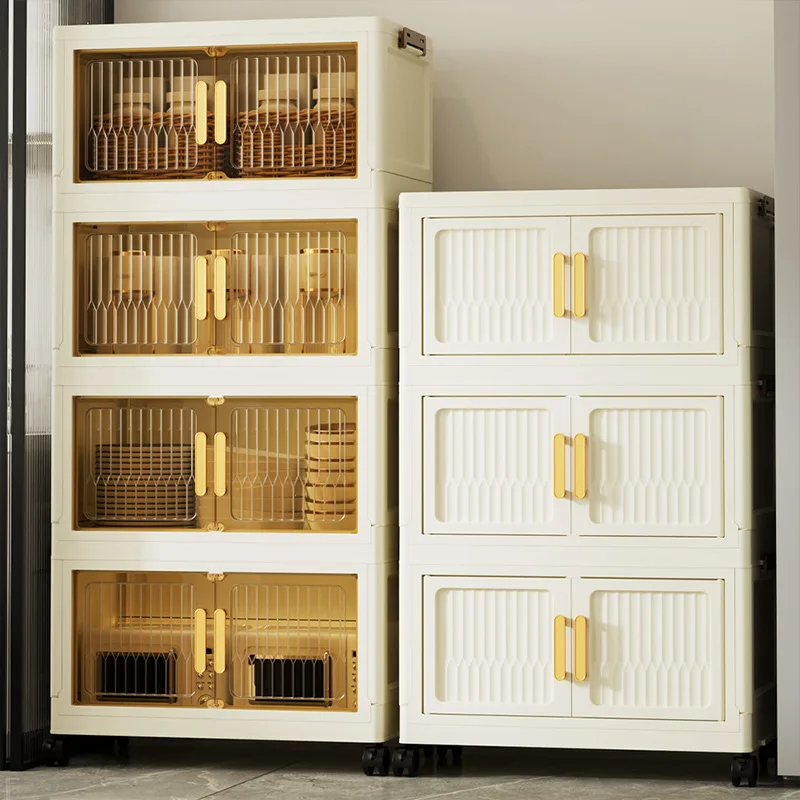 Foldable Multi-Tier Storage Cabinet for Home Use 50-55 cm Thickened Wardrobe for Living Room Snacks Toys and General Storage
Foldable Multi-Tier Storage Cabinet for Home Use 50-55 cm Thickened Wardrobe for Living Room Snacks Toys and General Storage