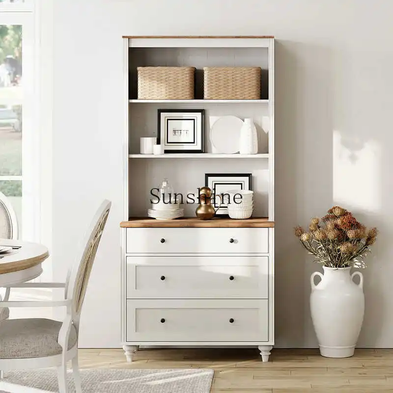 American retro solid wood bookcase storage open storage living room figure display home
American retro solid wood bookcase storage open storage living room figure display home