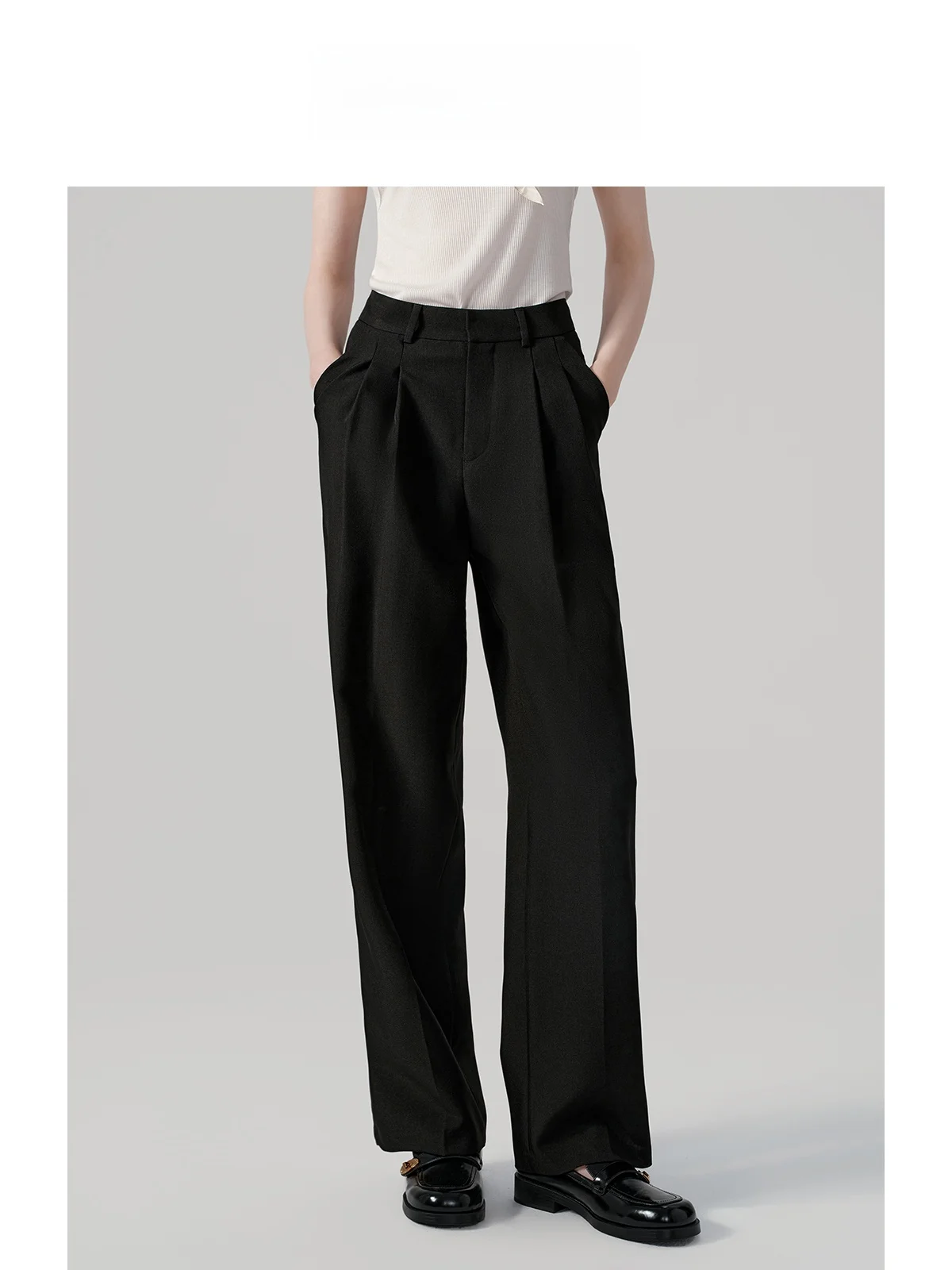 LeLenth High Waist Wide Leg Suit Pants Women's Professional Interview Straight Cut Pants Slimming Double Pleat Casual Trousers
LeLenth High Waist Wide Leg Suit Pants Women's Professional Interview Straight Cut Pants Slimming Double Pleat Casual Trousers