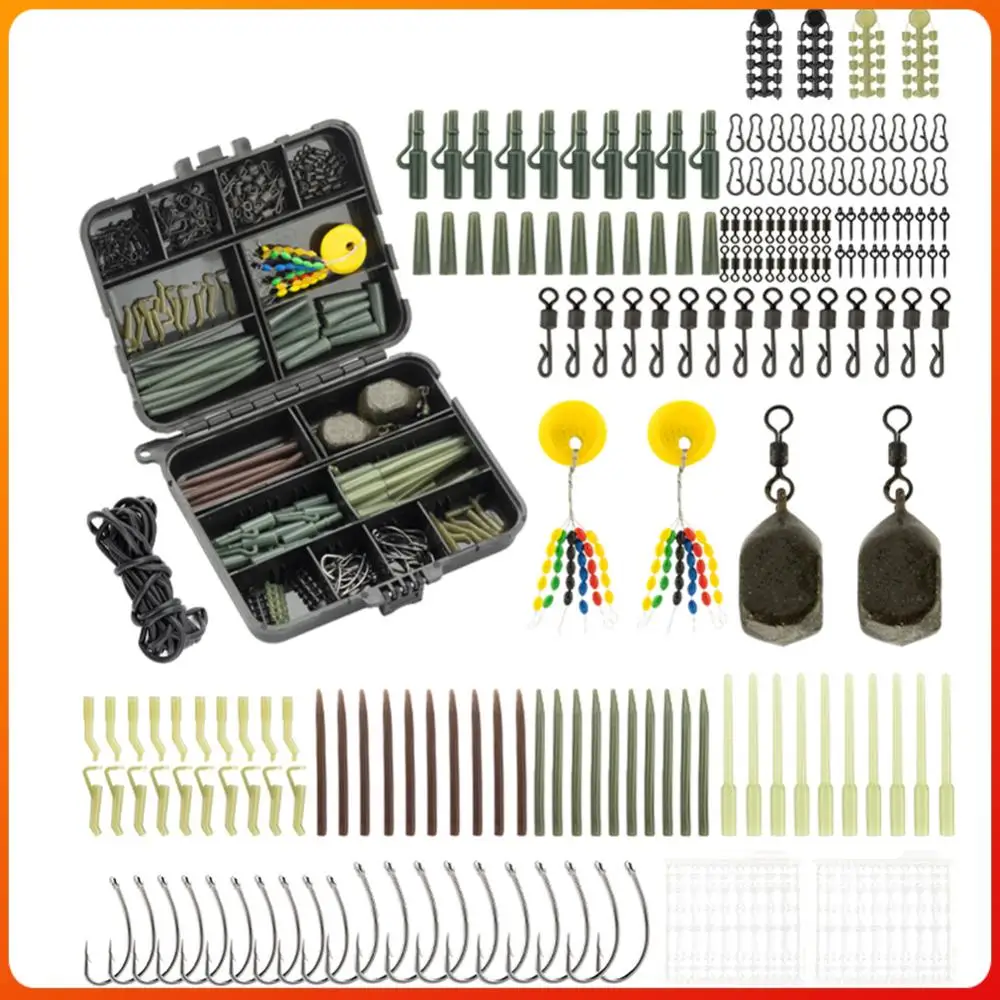 217Pcs Carp Fishing Kit Clip Quick Change Swivels Tail Sleeves Carp Fishing Terminal Fishing Accessories for Carp Rig
217Pcs Carp Fishing Kit Clip Quick Change Swivels Tail Sleeves Carp Fishing Terminal Fishing Accessories for Carp Rig