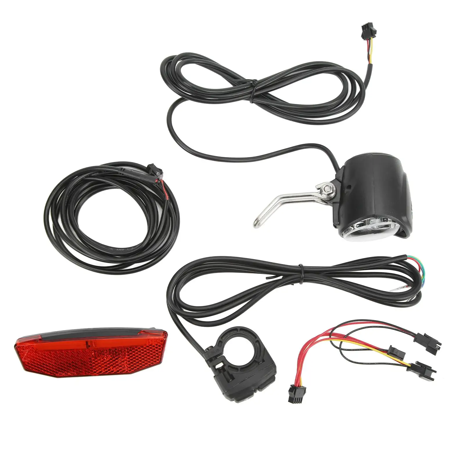 Electric Bike Headlight Tail Light Set Double Switch ABS 4 LED 3-in-1 Outdoor Warning Kit+Horn
Electric Bike Headlight Tail Light Set Double Switch ABS 4 LED 3-in-1 Outdoor Warning Kit+Horn