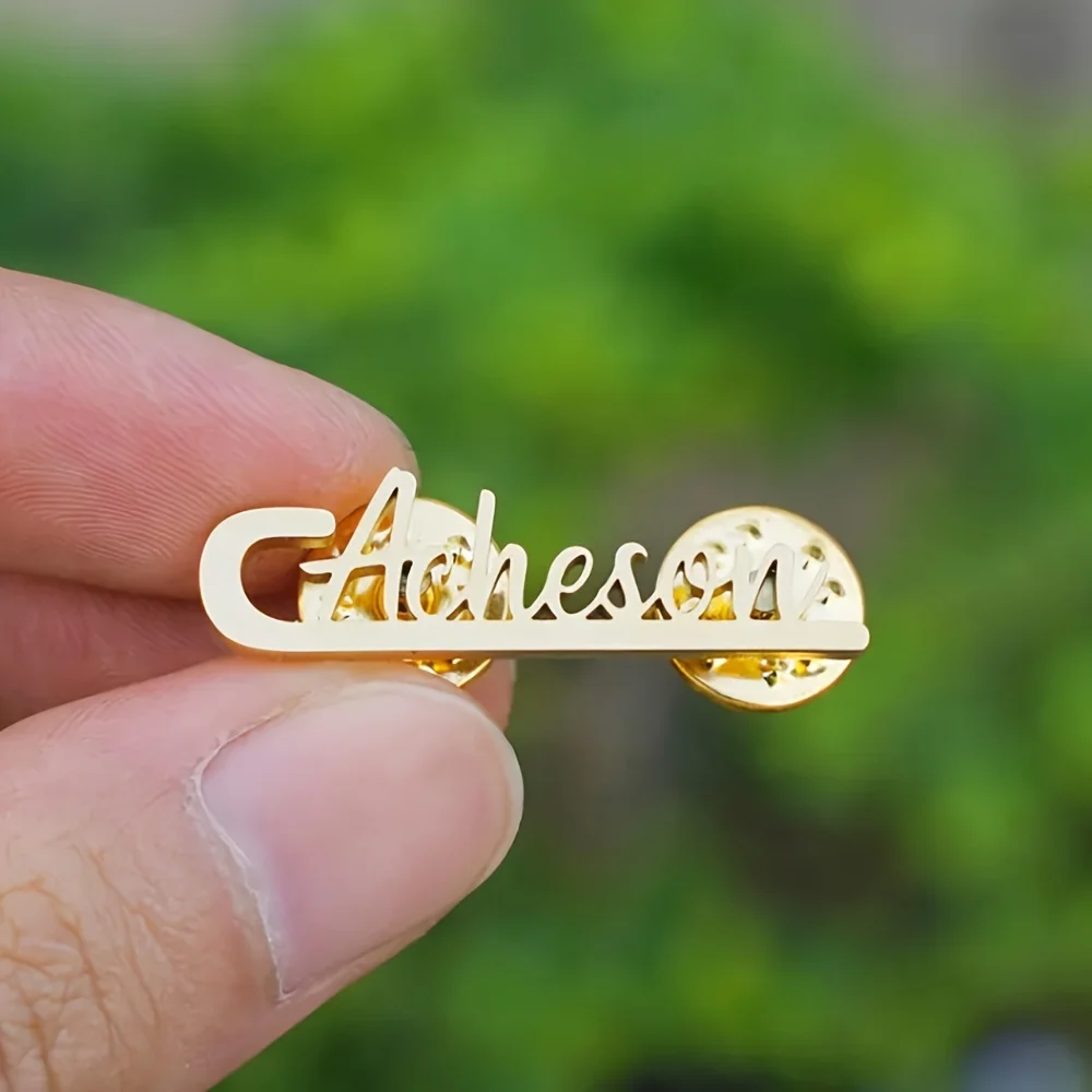 Customized Name Badge Pin Stainless Steel Brooch Personalized Anniversary Jewelry Gift for Women Men
Customized Name Badge Pin Stainless Steel Brooch Personalized Anniversary Jewelry Gift for Women Men