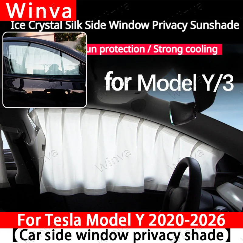 Ice Crystal Sun Shade for Tesla Model Y 2020-2026 Full Set Heat Insulation UV Block Privacy Front Rear Side Windshield Blind
Ice Crystal Sun Shade for Tesla Model Y 2020-2026 Full Set Heat Insulation UV Block Privacy Front Rear Side Windshield Blind