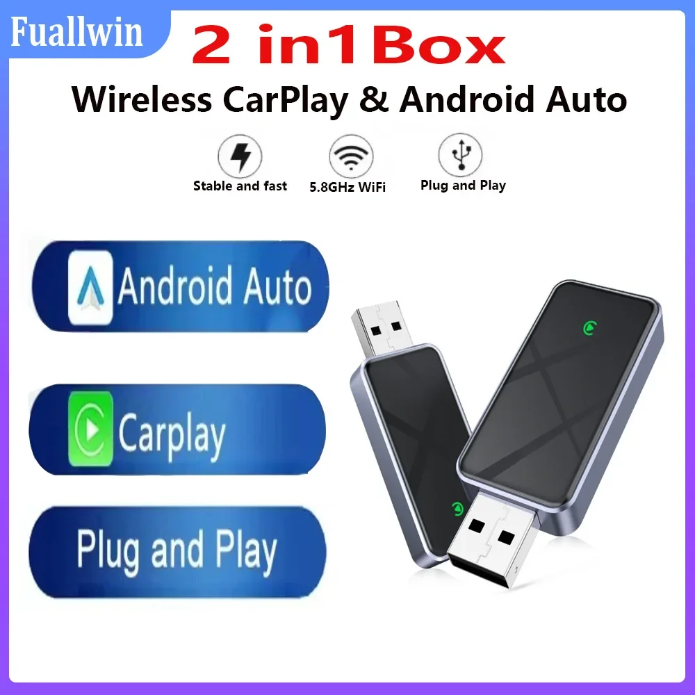 New Wireless CarPlay Wireless Adapter Android Car 2 in 1 Smart Mini Box Plug and Play 5GWiFi Fast Connection Car Universal
New Wireless CarPlay Wireless Adapter Android Car 2 in 1 Smart Mini Box Plug and Play 5GWiFi Fast Connection Car Universal