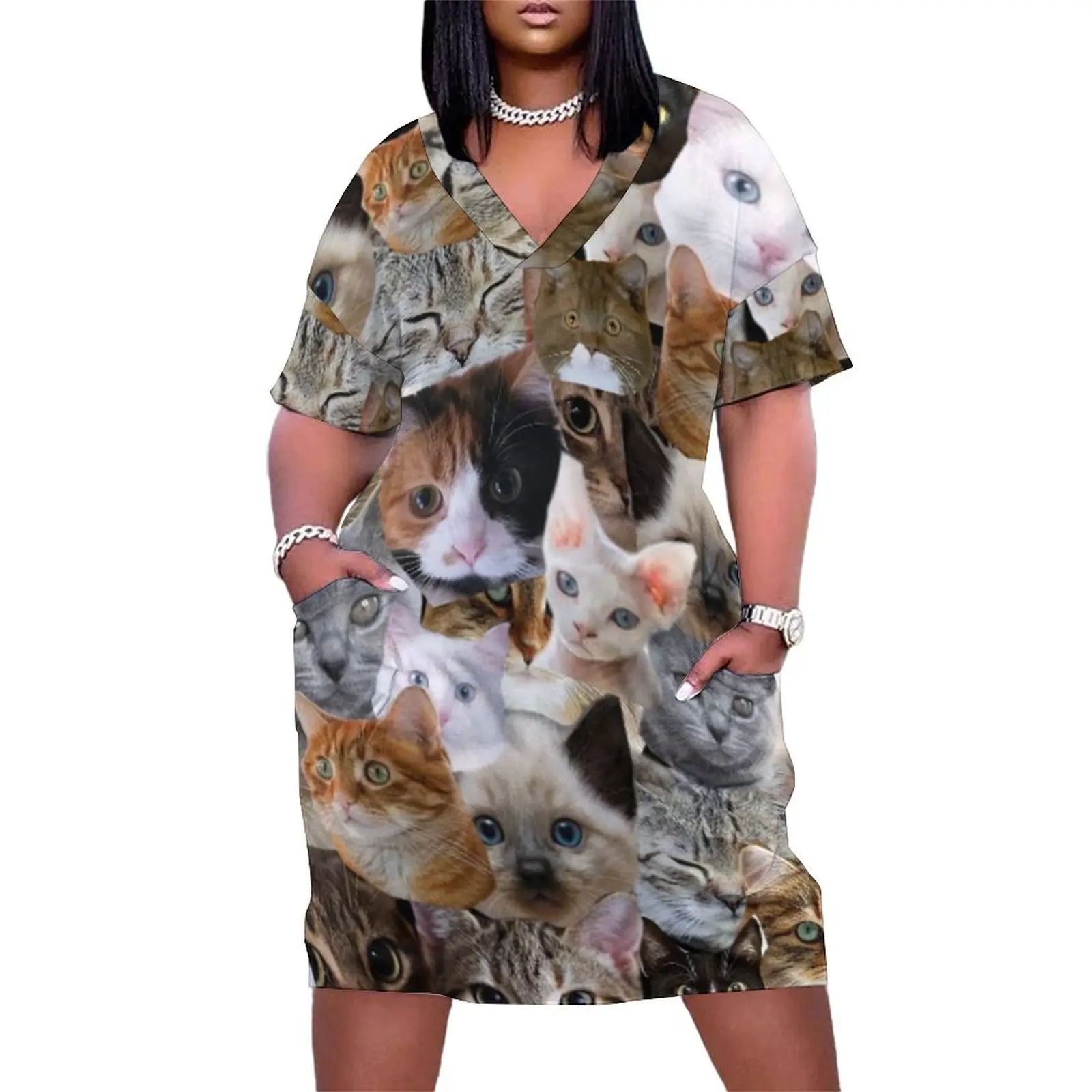 CRAZY CAT LADY Loose Pocket Dress women evening dress prom dress chic and elegant woman
CRAZY CAT LADY Loose Pocket Dress women evening dress prom dress chic and elegant woman