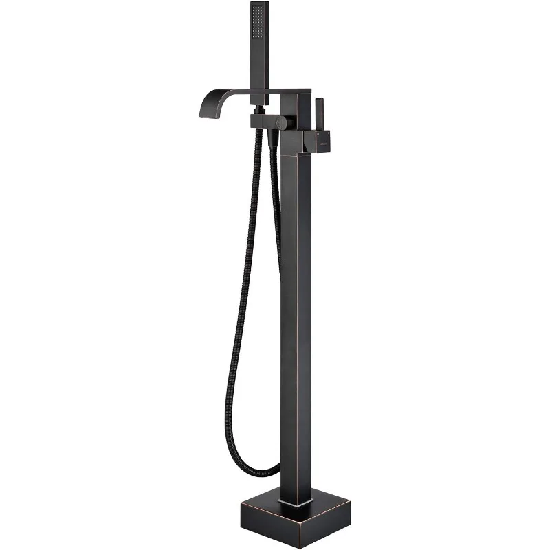 Freestanding Bathtub Faucet Tub Filler Oil Rubbed Bronze Floor Mount Brass Bathroom Faucets Single Handle with Hand Shower
Freestanding Bathtub Faucet Tub Filler Oil Rubbed Bronze Floor Mount Brass Bathroom Faucets Single Handle with Hand Shower