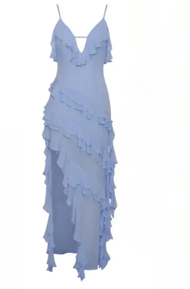 Holiday Maxi Midi Ruffles Beach Dress 2024 New Fashion Solid Color A-line Midi Dress Summer Sexy Strap Irregular Dress
Holiday Maxi Midi Ruffles Beach Dress 2024 New Fashion Solid Color A-line Midi Dress Summer Sexy Strap Irregular Dress