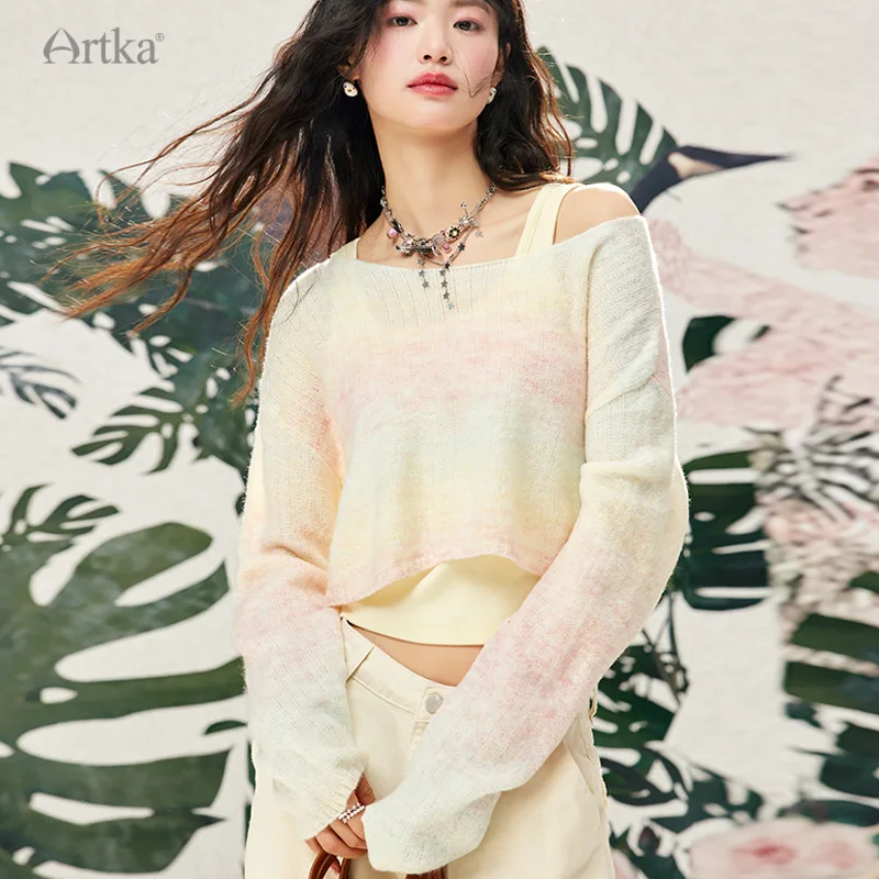 ARTKA 2024 Spring New Women Knitwear Set Fashion Loose Gradient Short Wool Knitwear 2 Piece Set Sleeveless Tank Set ITZ92040C
ARTKA 2024 Spring New Women Knitwear Set Fashion Loose Gradient Short Wool Knitwear 2 Piece Set Sleeveless Tank Set ITZ92040C