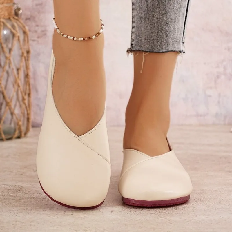 Women's Slip on Leather Autumn Ballet Ladies Casual Round Toe Cute Flats Nurse Shoes Sneakers
Women's Slip on Leather Autumn Ballet Ladies Casual Round Toe Cute Flats Nurse Shoes Sneakers
