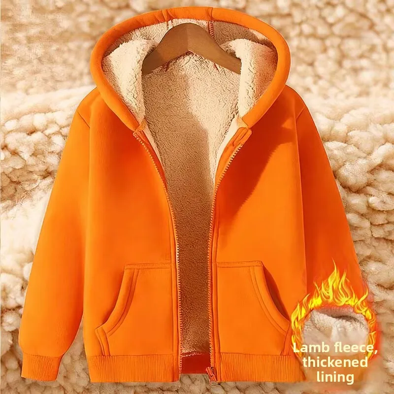 Ladies Thickened Fleece Lamb Velvet Open Cardigan Hooded Sweatshirt Warm Large Size Outerwear Winter Fashion Korean Style
Ladies Thickened Fleece Lamb Velvet Open Cardigan Hooded Sweatshirt Warm Large Size Outerwear Winter Fashion Korean Style