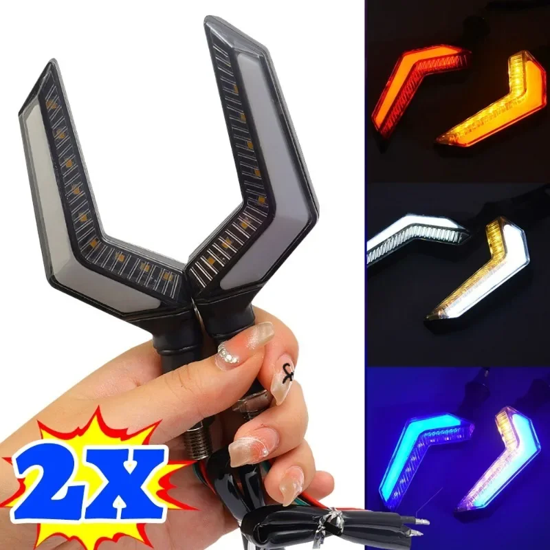 12V Motorcycle Signal Lamp Dual Color Flowing LED Turn Signal Lights Daytime Running Light Motorcycle Modification Accessories
12V Motorcycle Signal Lamp Dual Color Flowing LED Turn Signal Lights Daytime Running Light Motorcycle Modification Accessories