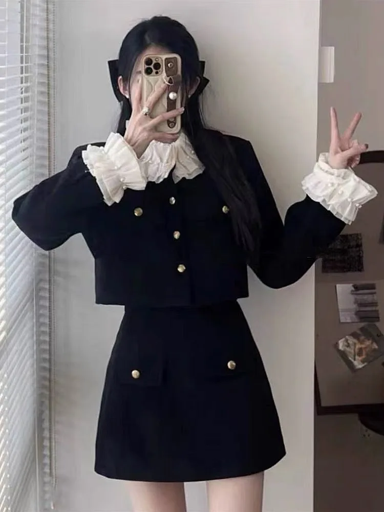 Classic Style Black Fashion Outfit Skirt Women's 2024 Spring and Autumn New Half Two-Piece Set
Classic Style Black Fashion Outfit Skirt Women's 2024 Spring and Autumn New Half Two-Piece Set
