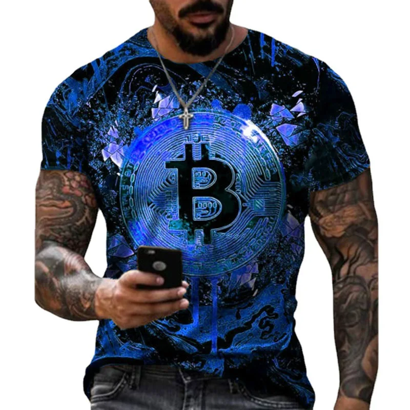 Men's clothing casual graphic T-shirt 3D digital printing Bitcoin pattern short sleeved loose round neck breathable top for men
Men's clothing casual graphic T-shirt 3D digital printing Bitcoin pattern short sleeved loose round neck breathable top for men