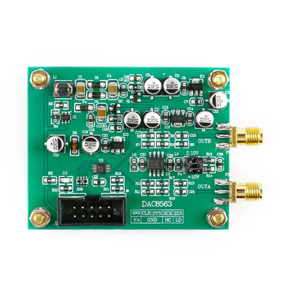 AB20-DAC8563 Digital to Analog Conversion Module DAC Data Acquisition Module Dual 16-Bit Adjustable ± 10V Voltage Board
AB20-DAC8563 Digital to Analog Conversion Module DAC Data Acquisition Module Dual 16-Bit Adjustable ± 10V Voltage Board